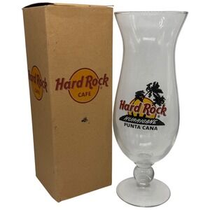 Hard Rock Cafe Hurricane Glass Punta Cana With Box Collectible Barware‎